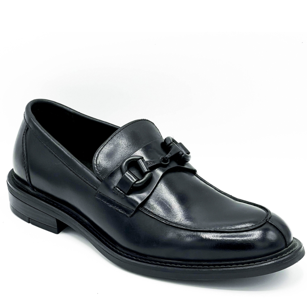 Kenneth Cole Men Shoes LOAFER Class 2.0 Bit Strap Leather BLACK