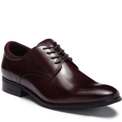 Kenneth Cole Men Shoes-Levin Leather Lace Up - BORDEAUX