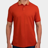 Kenneth Cole Polo Shirt-BURNT ORANGE Kenneth Cole