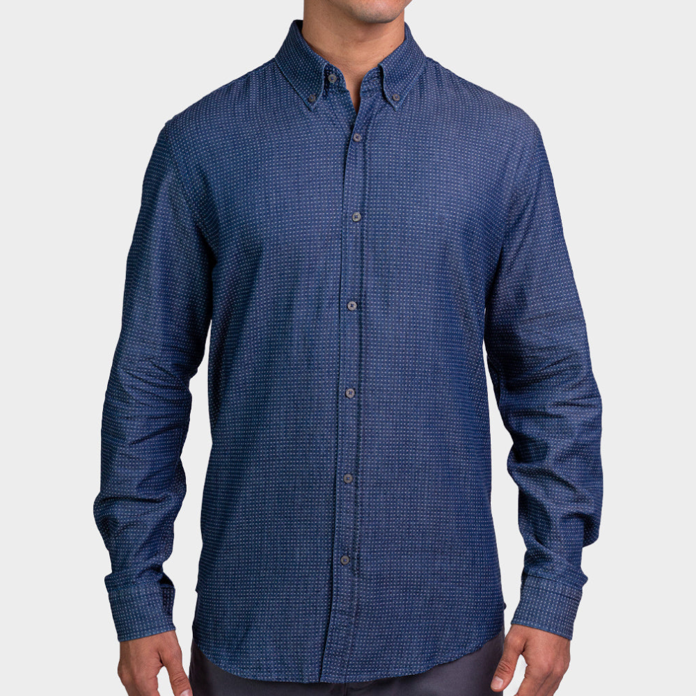 Kenneth Cole Men Shirt-DENIM Kenneth Cole
