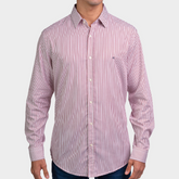 Kenneth Cole Men Shirt-RED STRIPES Kenneth Cole