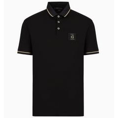ARMANI EXCHANGE Icon Jersey Polo T-Shirt Black