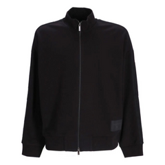 Armani Exchange logo-patch zip-up BLACK 6RZMLMZJ4XZ