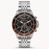 Michael Kors Men’s Stainless Steel Black Dial 44mm Watch MK8725