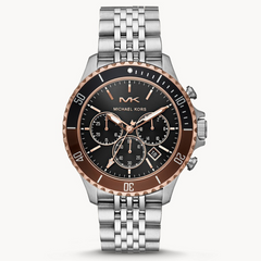 Michael Kors Men’s Stainless Steel Black Dial 44mm Watch MK8725