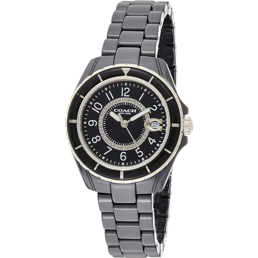 Coach Women's Black Dial Black Ceramic Watch - 14503461 Coach