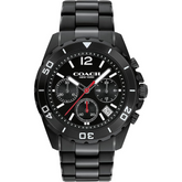 Coach Kent Chronograph Men Watch 14602565 – Black Silicon Strap
