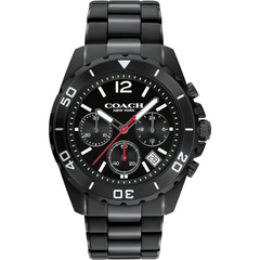 Coach Kent Chronograph Men Watch 14602565 – Black Silicon Strap