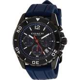 Coach Kent Chronograph Men Watch 14602566 Blue Silicon Strap Coach