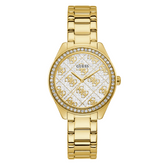 GUESS Ladies 36 Gold-Tone Analog Trend Watch