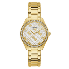 GUESS Ladies 36 Gold-Tone Analog Trend Watch
