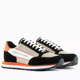 Armani Exchange Men’s Suede Sneakers BLACK,ORANGE ARMANI EXCHANGE
