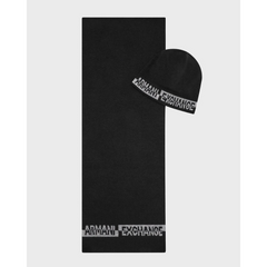 Armani Exchange Logo Beret Scarf Set Men's SCARF SUIT 954651 CC313 00020