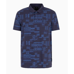 Armani Exchange  Night Sky Lettering  Polo Shirt