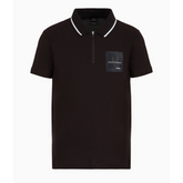 Armani Exchange Regular Fit Zippered Polo T Shirt ARMANI EXCHANGE