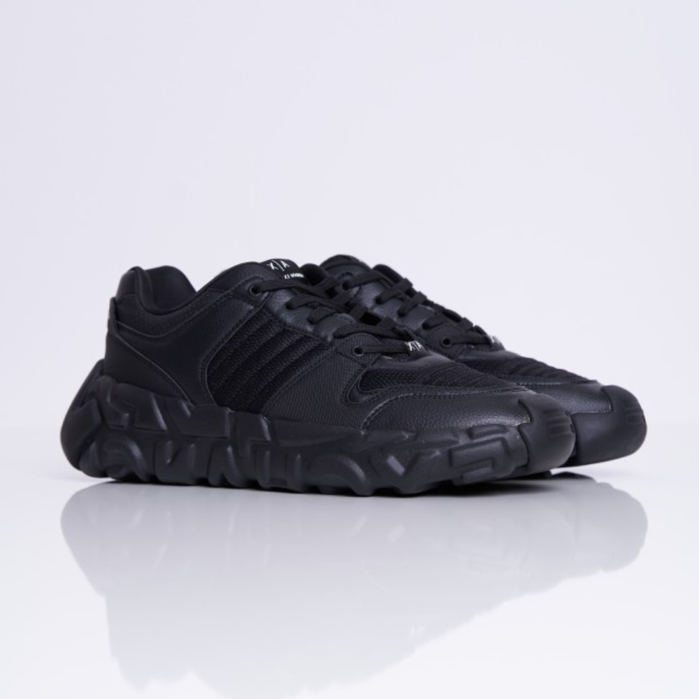Armani Exchange Men’s Sneakers Chunky Sole Black Sneakers ARMANI EXCHANGE