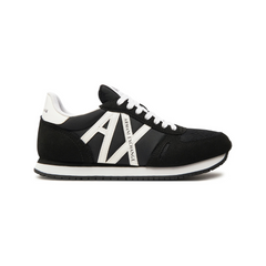 Armani Exchange Men’s Sneakers ECO-SUEDE Black+White