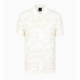 Armani Exchange Off White Lettering POLO Shirt