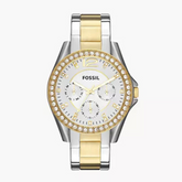 Fossil Riley Multifunction Two-Tone Stainless Steel Watch Women
