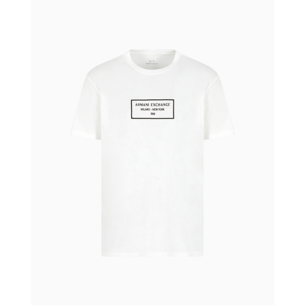 Armani Exchange Regular fit Milan New York T-Shirt Off-White ARMANI EXCHANGE
