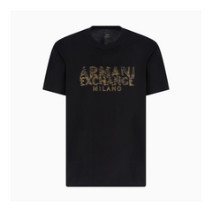 Armani Exchange Regular fit T-shirt with blurred logo effect ARMANI EXCHANGE