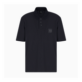 Armani Exchange Regular fit pique polo Navy ARMANI EXCHANGE