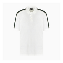 Armani Exchange Regular fit piquet polo with shoulder bands ARMANI EXCHANGE