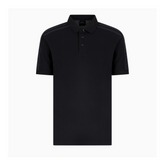 Armani Exchange Regular fit piquet polo with shoulder bands Black ARMANI EXCHANGE