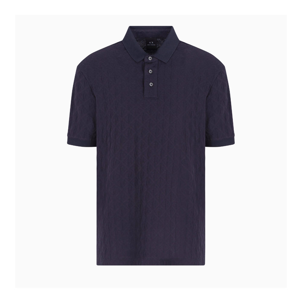 Armani Exchange Regular fit polo shirt with tone-on-tone allover logo ARMANI EXCHANGE