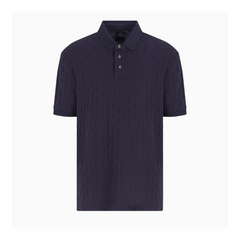 Armani Exchange Regular fit polo shirt with tone-on-tone allover logo
