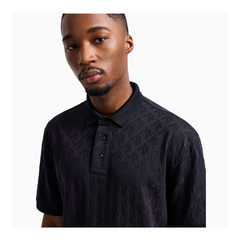 Armani Exchange Regular fit polo shirt with tone-on-tone allover logo