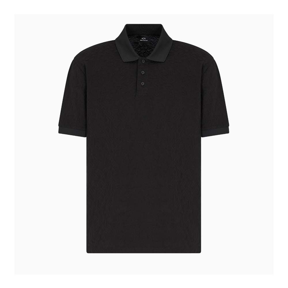 Armani Exchange Regular fit polo shirt with tone-on-tone allover logo ARMANI EXCHANGE