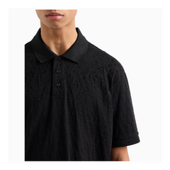 Armani Exchange Regular fit polo shirt with tone-on-tone allover logo