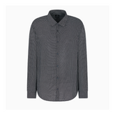 Armani Exchange Regular fit shirt in ASV fabric Deep Navy Logo Twist ARMANI EXCHANGE