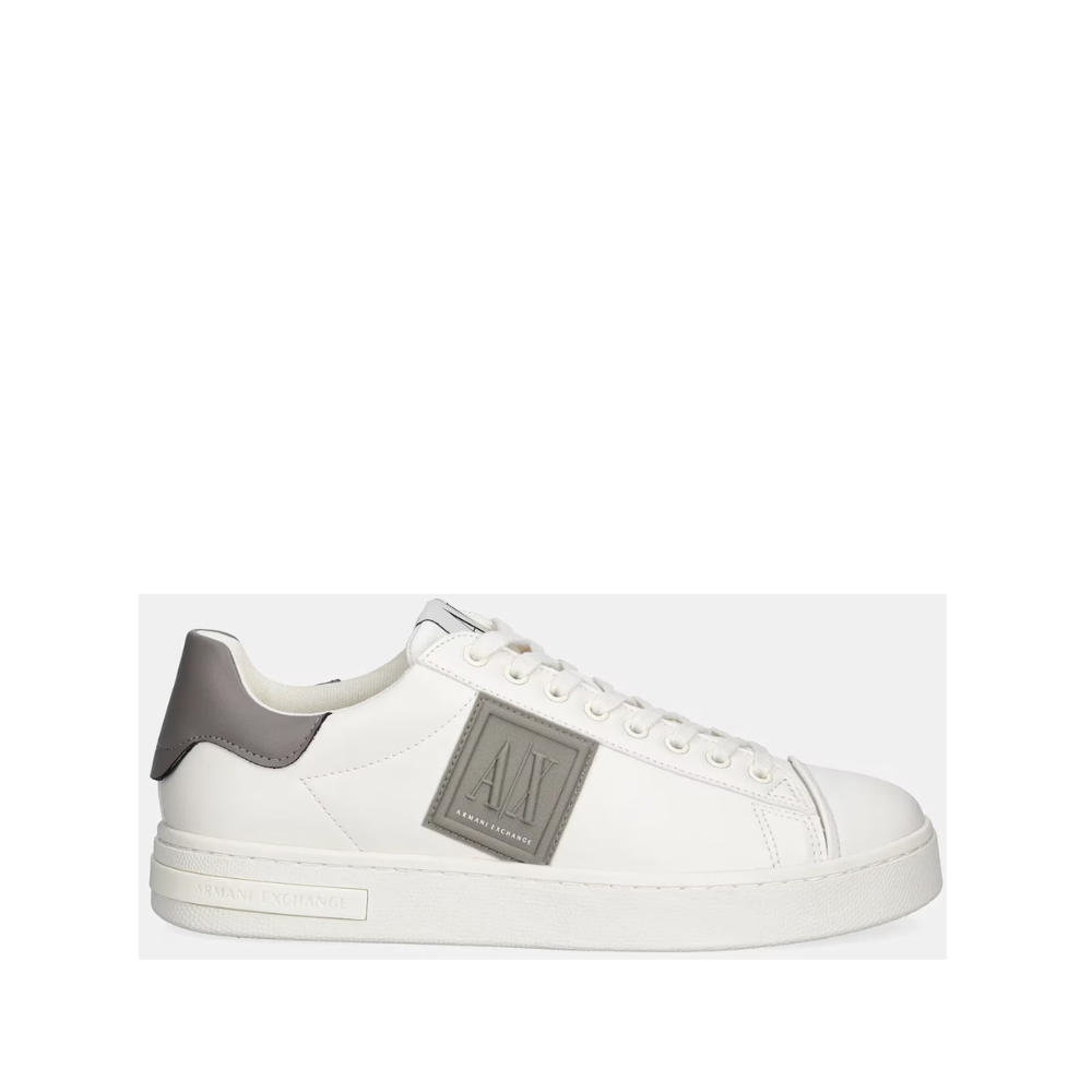 Armani Exchange Flat Sole White Sneaker with Ax Logo ARMANI EXCHANGE