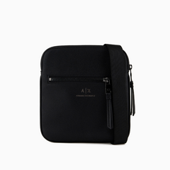 Armani Exchange Semi-rigid flat shoulder bag with external pocket