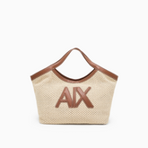 Armani Exchange Woven fabric handbag with logo ARMANI EXCHANGE