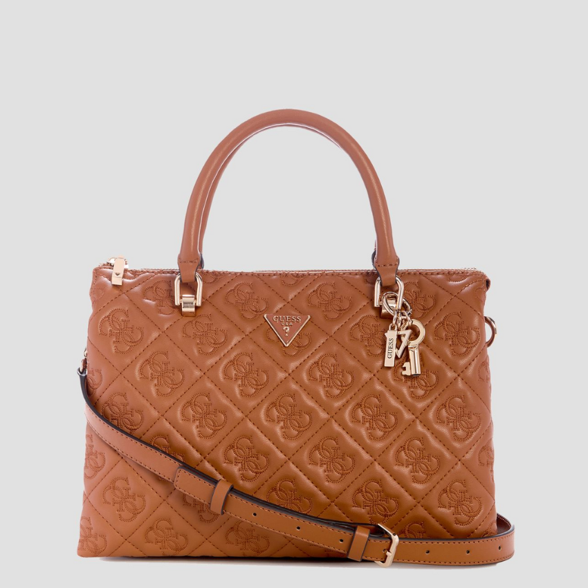 Guess Adelasia Satchel Bag CARAMEL Guess