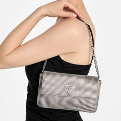 SILVER ZALINA CLUTCH BAG