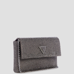 SILVER ZALINA CLUTCH BAG