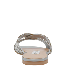 Steve Madden Musa Silver Flat Sandals Steve Madden