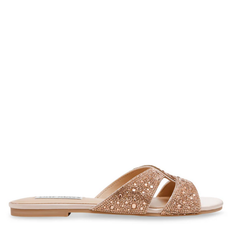 Steve Madden Musa Rose Gold Flat Sandals