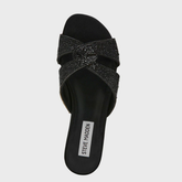 Steve Madden Musa Black Flat Sandals