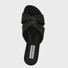 Steve Madden Musa Black Flat Sandals