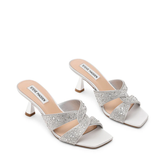 Steve Madden Instep Silver Heels Steve Madden