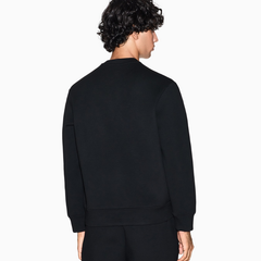 Armani Exchange Men’s Crewneck Sweatshirt with Patch – Black ARMANI EXCHANGE