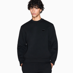 Armani Exchange Men’s Crewneck Sweatshirt with Patch – Black ARMANI EXCHANGE