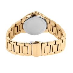 Michael Kors Camille MK7196 Women?s Analog Watch ? Red Dial & Gold Steel Strap