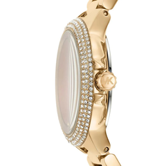 Michael Kors Camille MK7196 Women?s Analog Watch ? Red Dial & Gold Steel Strap