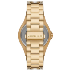 Michael Kors Lennox MK6991 Women?s Crystal Accent Watch ? White Dial, Gold Steel Strap